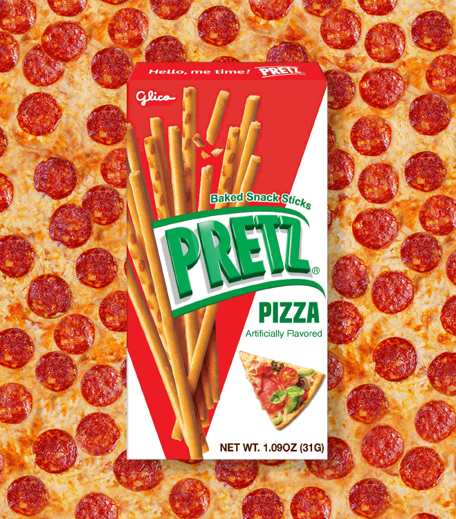 PRETZ Pizza with Pizza Background