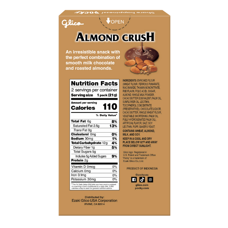 Pocky Almond Crush (Non-GMO) - Back