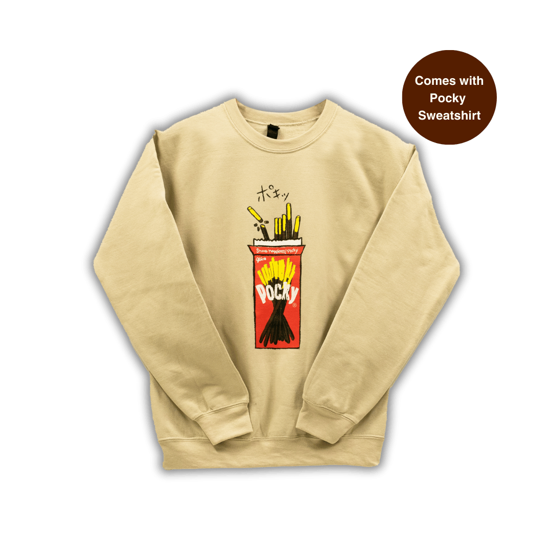 Pocky Beige Crewneck Sweatshirt