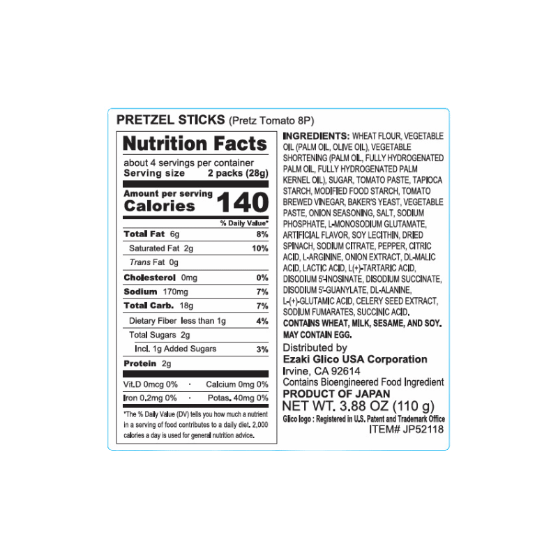 PRETZ Tomato - 8 pouches pack - Back