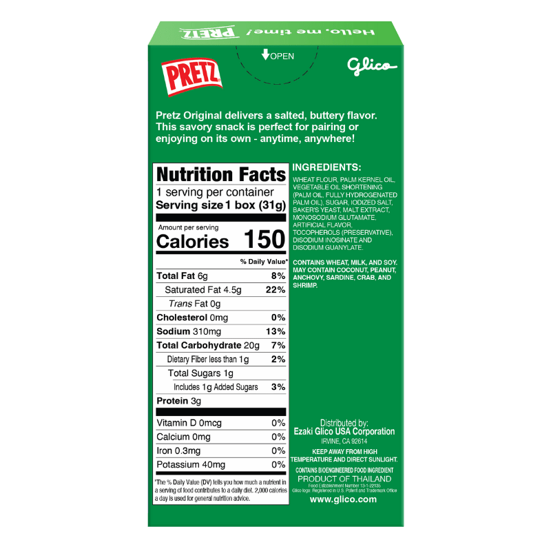 PRETZ Original 1.09 oz - Back