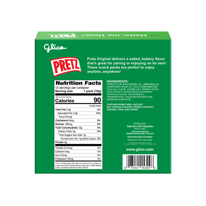 PRETZ Original Party Pack 6.35 oz - Back