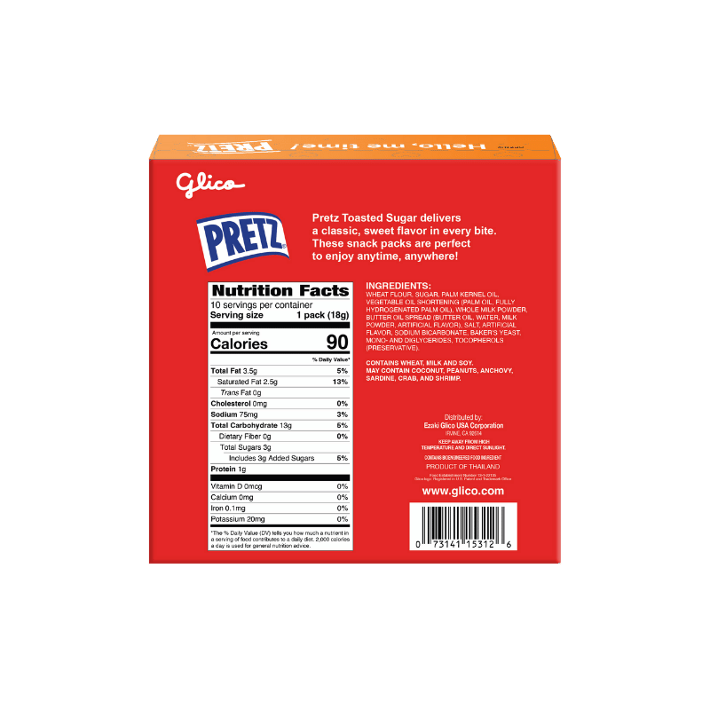 PRETZ Toasted Sugar Party Pack 6.35 oz (GMO) - Back