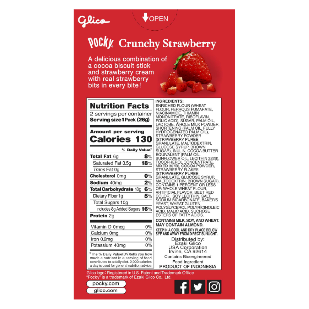 Pocky Crunchy Strawberry - Nutrition Facts