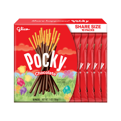 A front side packaging of Easter Pocky Chocolate Share Pack