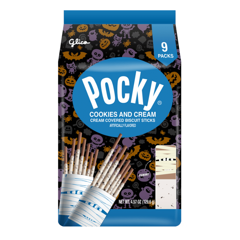 Halloween Pocky Family Pack Cookies & Cream - Front Packaging