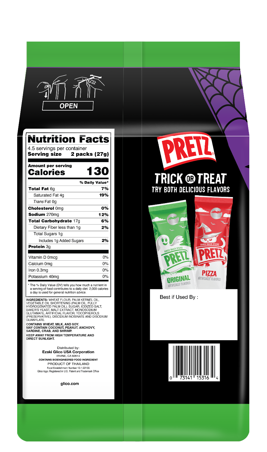 Pretz Original Halloween Pack - Original (Back)