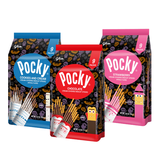Halloween Pocky Family Pack - Chocolate, Strawberry, and Cookies & Ceam