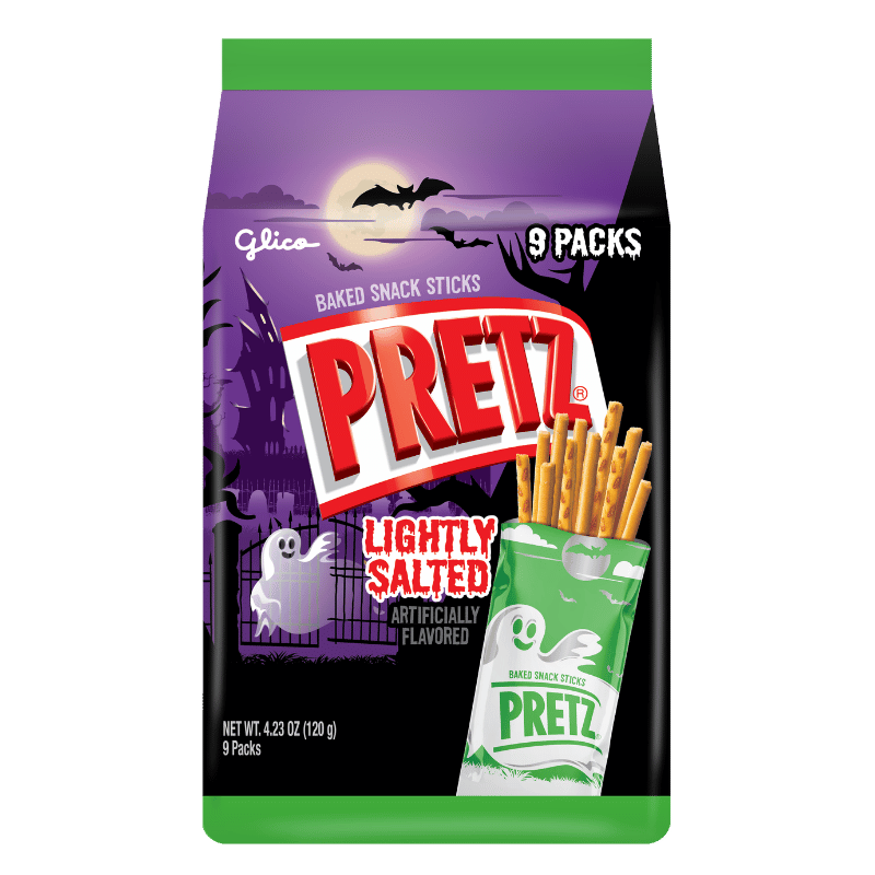 Halloween PRETZ Family Pack - Lightly Salted Flavor - Front Packaging
