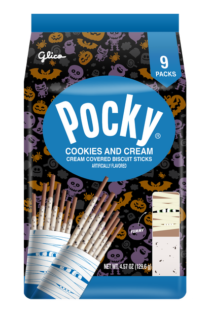 Halloween Pocky Family Pack - Cookies & Cream (Front)