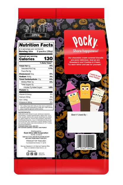 Halloween Pocky Family Pack - Chocolate (Back)