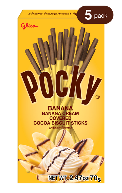 Pocky Banana 70g - Banana Cream covered Chocolate biscuit sticks