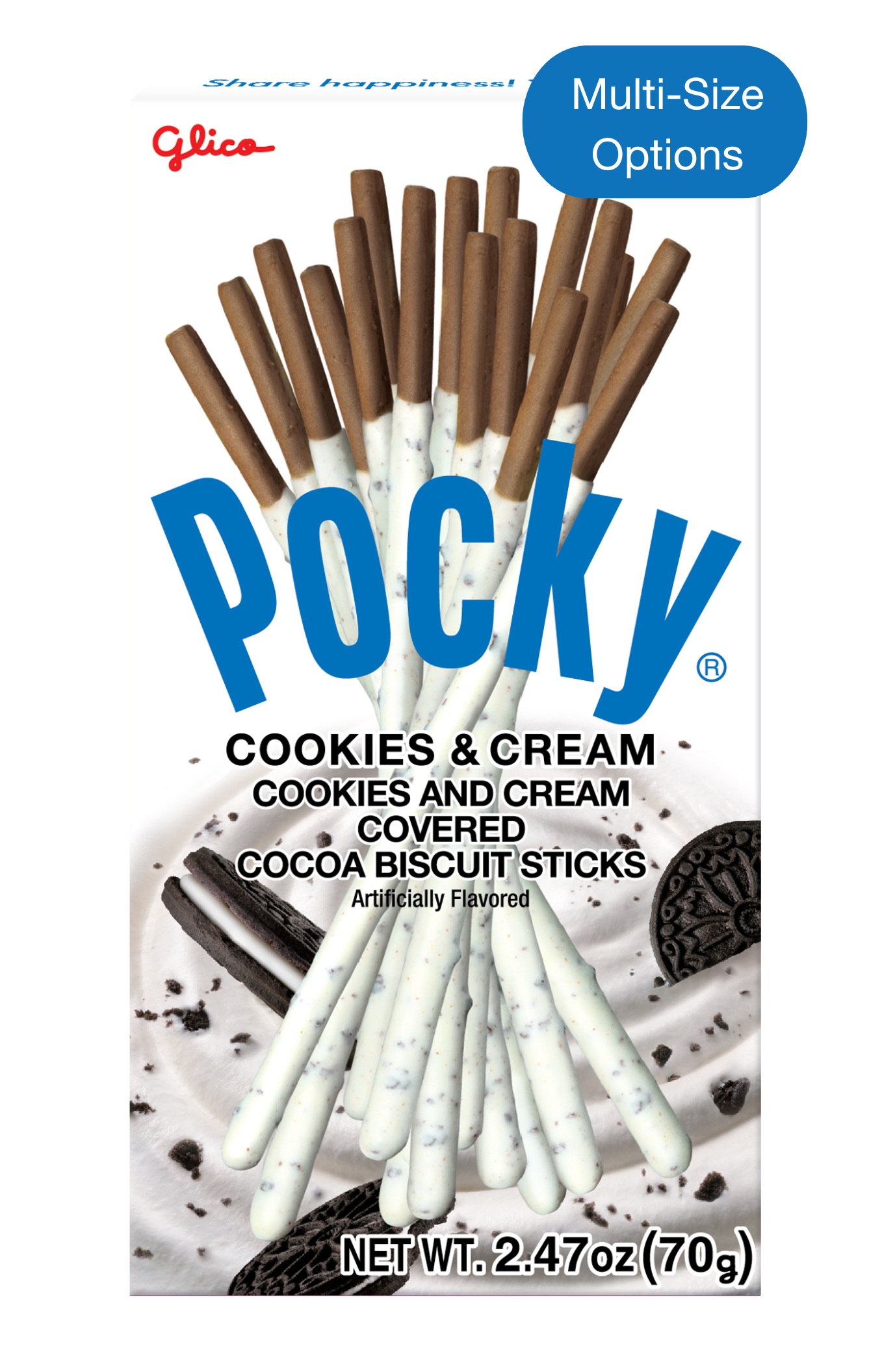 Pocky Cookies & Cream 2.47 oz - Front