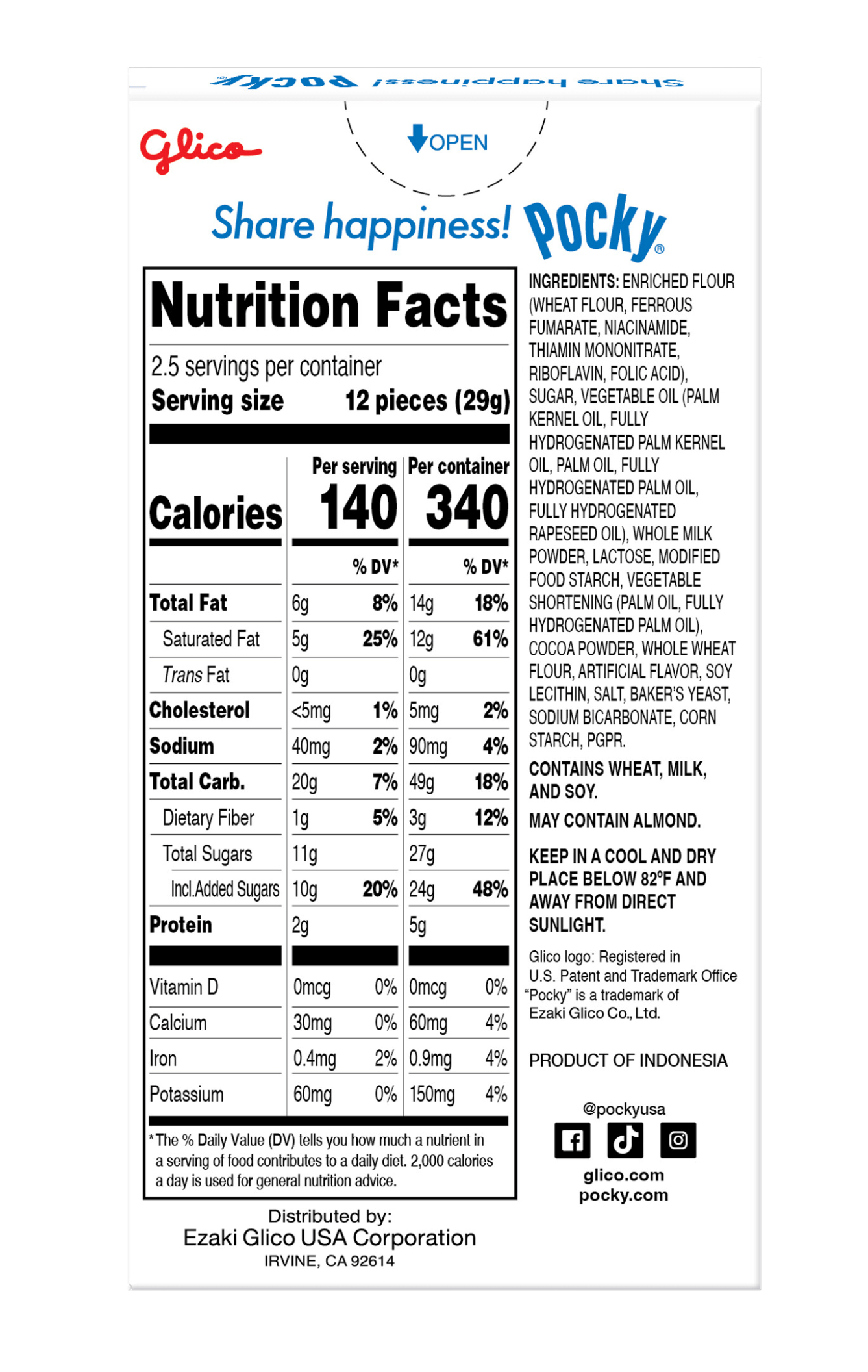 Pocky Cookies & Cream 2.47oz (2024)_Back