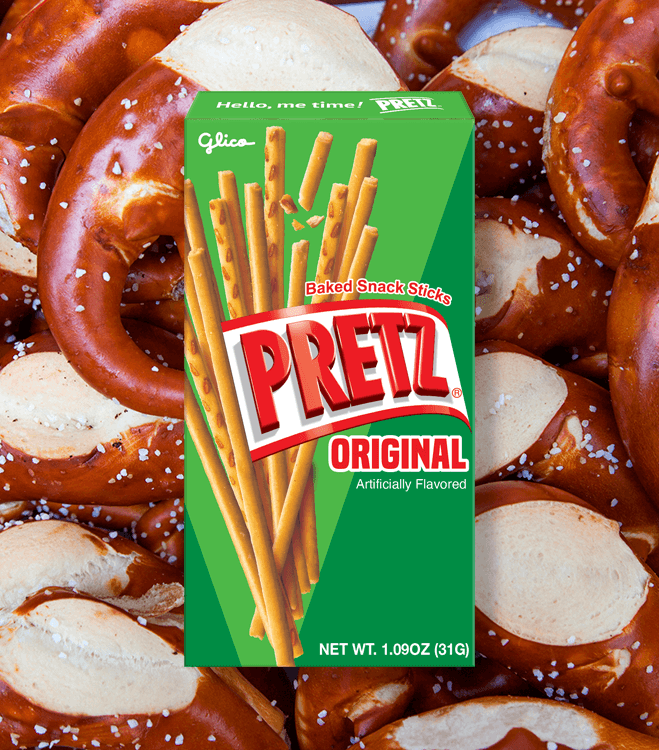 Pretz Original with Pretzel Background