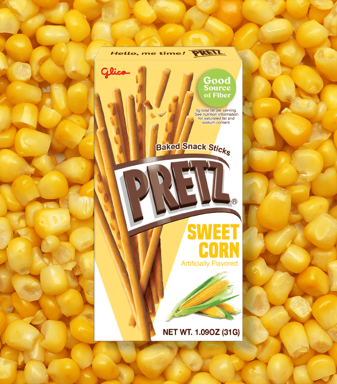 PRETZ Sweet Corn with Corn Background