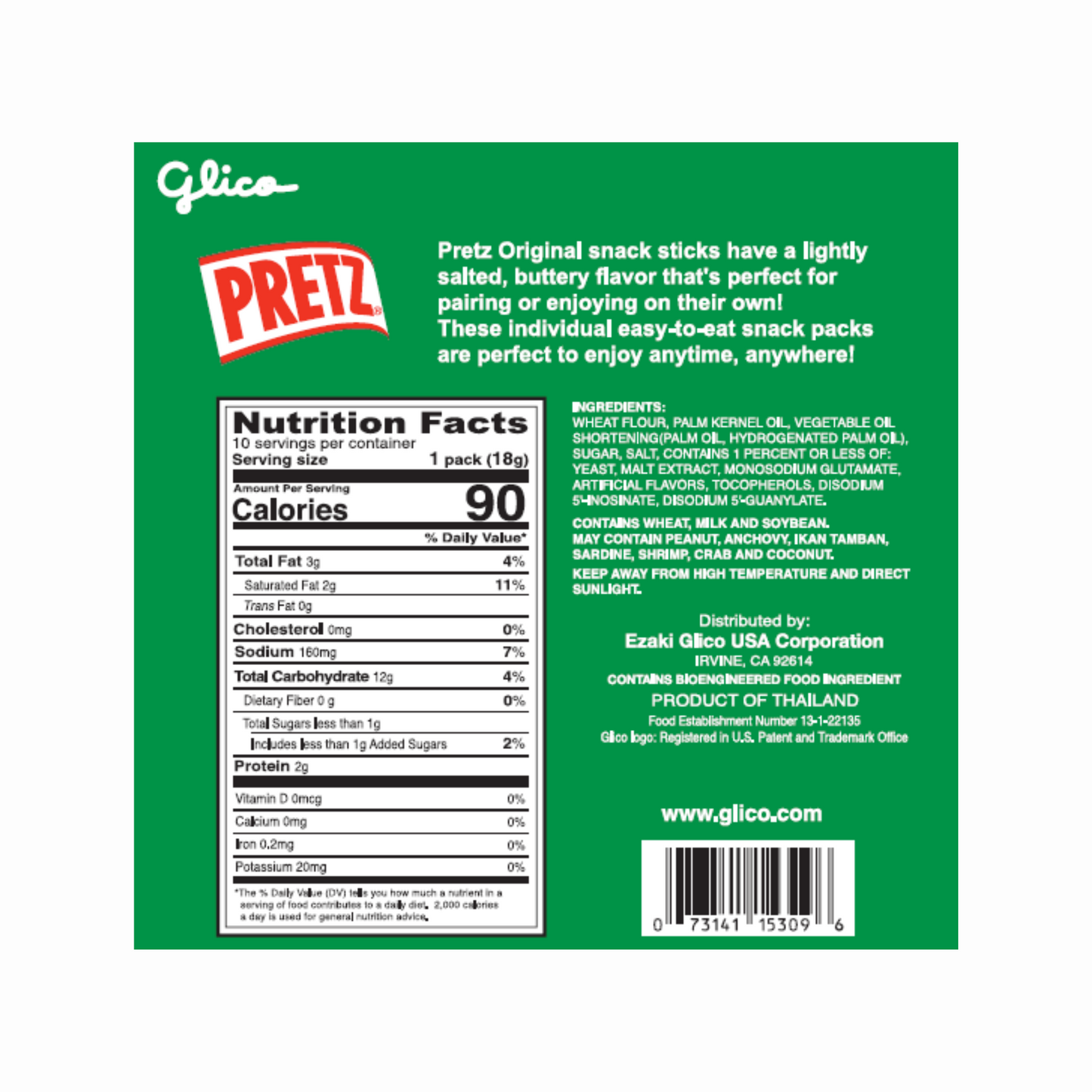 Pretz Original Party Size - Nutrition Facts