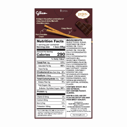 Pejoy Chocolate - Nutrition Facts