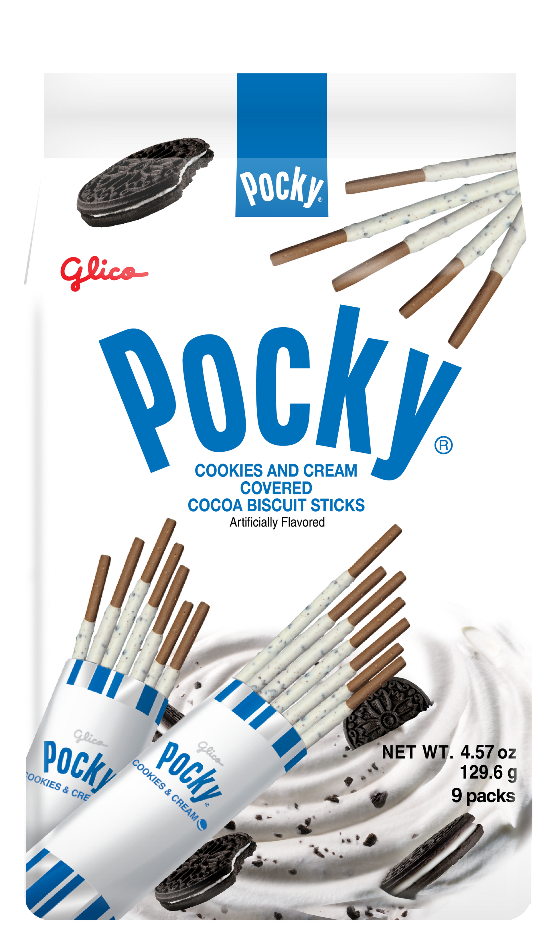 Pocky Cookies & Cream Family Pack - front