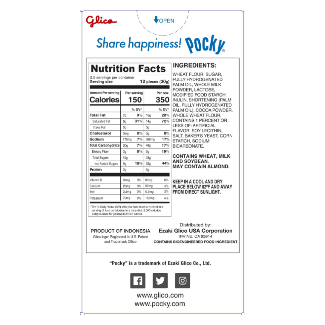 Pocky Cookies & Cream - Nutrition Facts