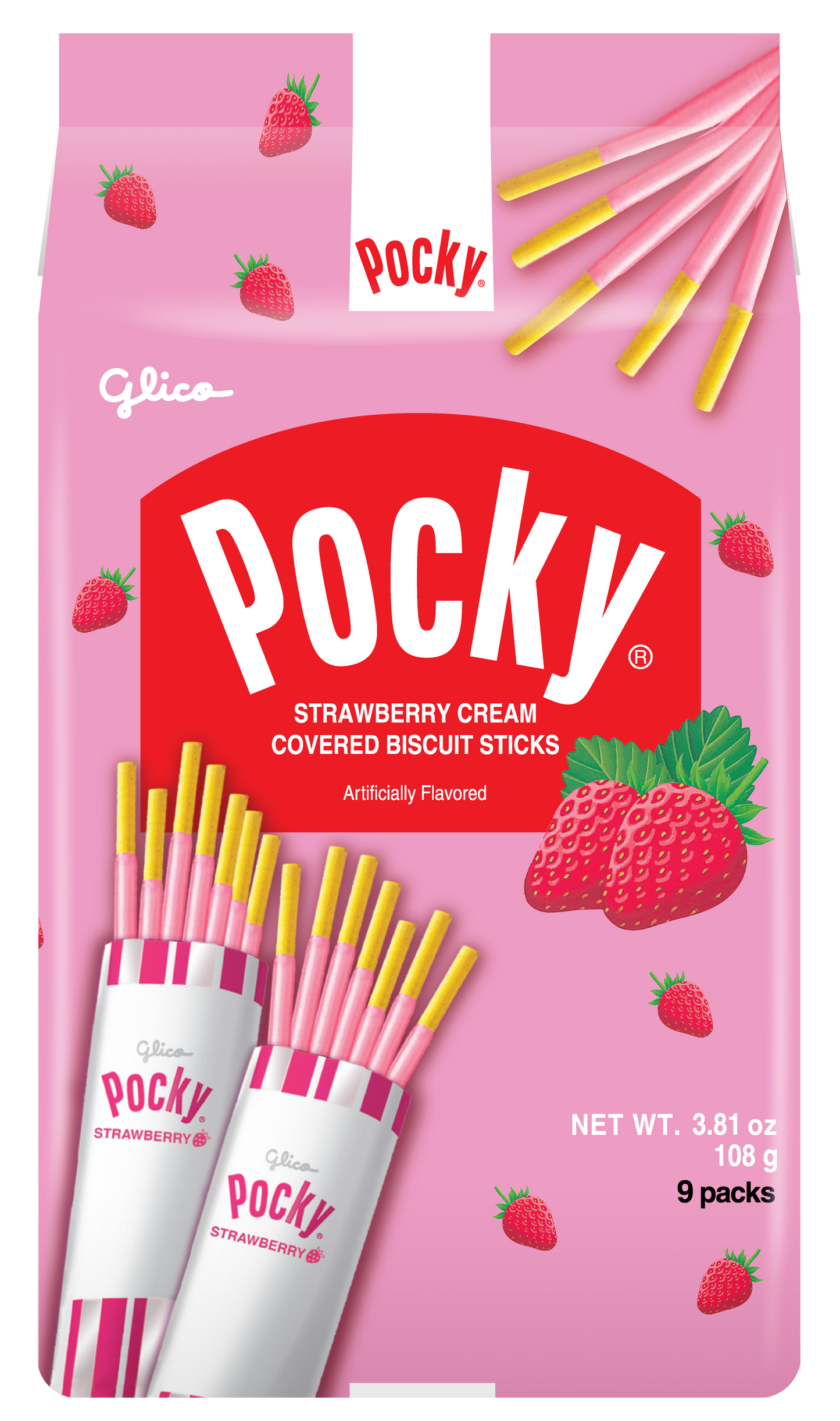 Pocky Strawberry Family Pack - front