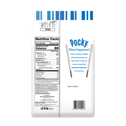 Pocky Cookies & Cream 5.40 oz (Non-GMO) - Back