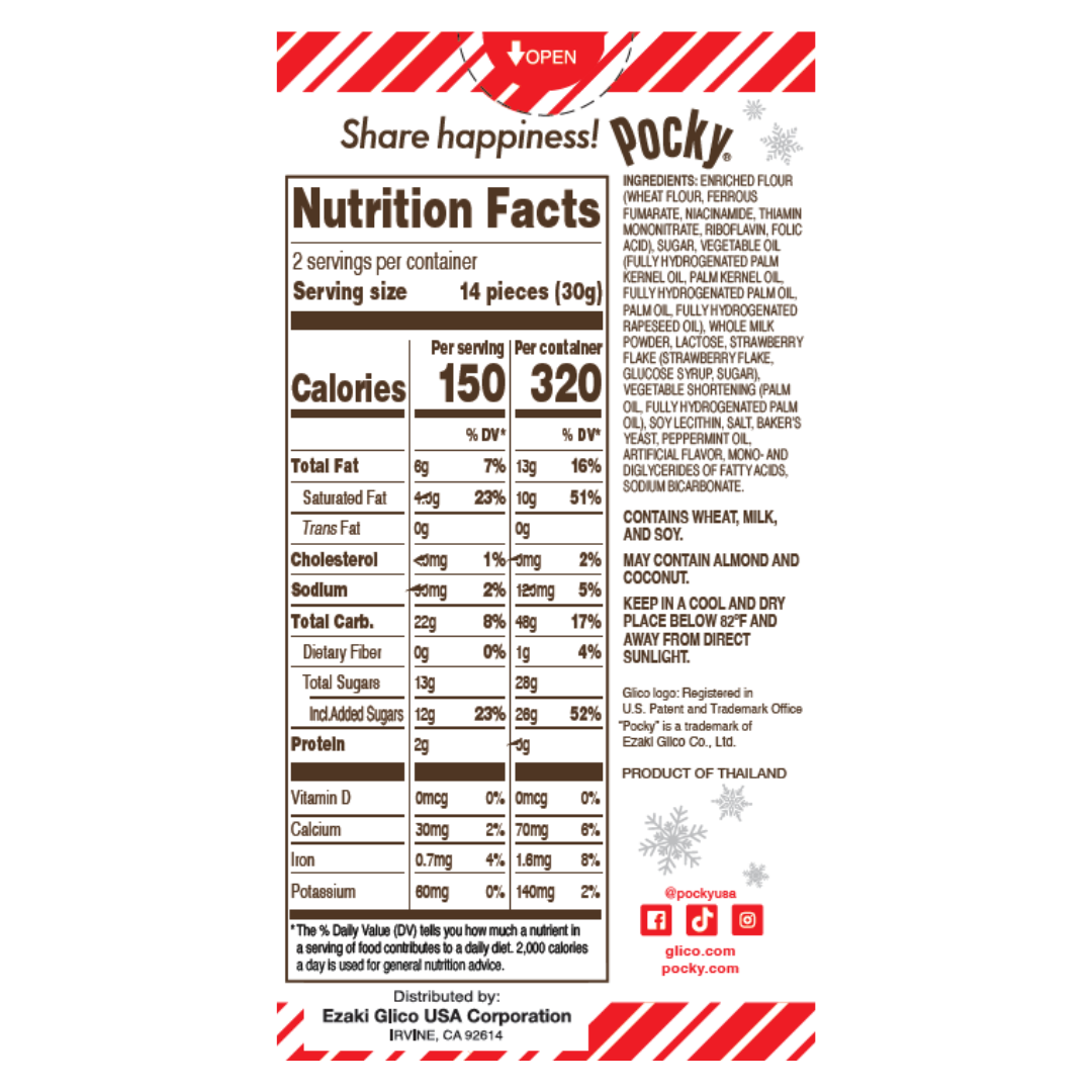 Pocky Peppermint Back - Nutrition Facts