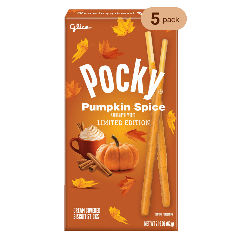 Image of Pocky Pumpkin Spice 2.19 oz - Limited Edition - Front Packaging with 