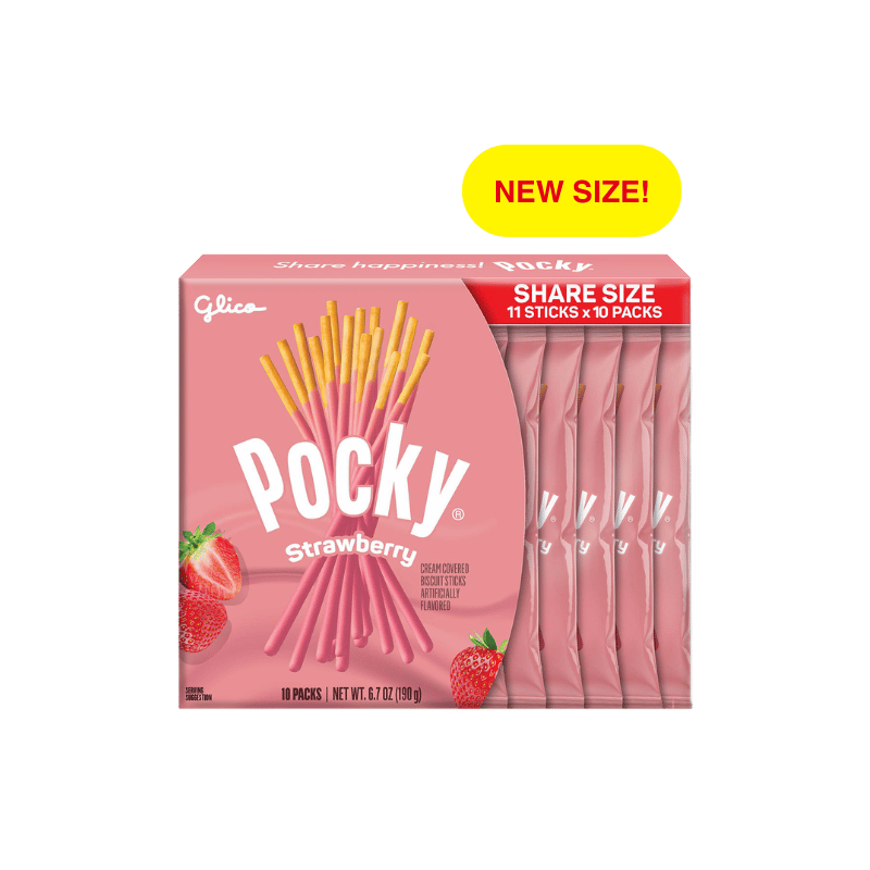 Pocky Strawberry 6.70 oz (Non-GMO) - Front