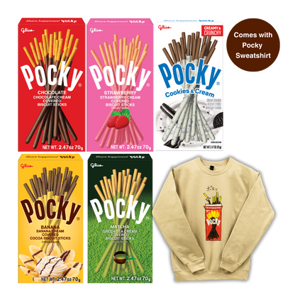 Pocky Variety Pack with Pocky Sweatshirt