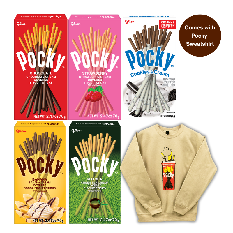 Pocky Variety Pack with Pocky Sweatshirt