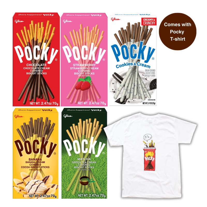 Pocky Variety Pack with Pocky T-shirt