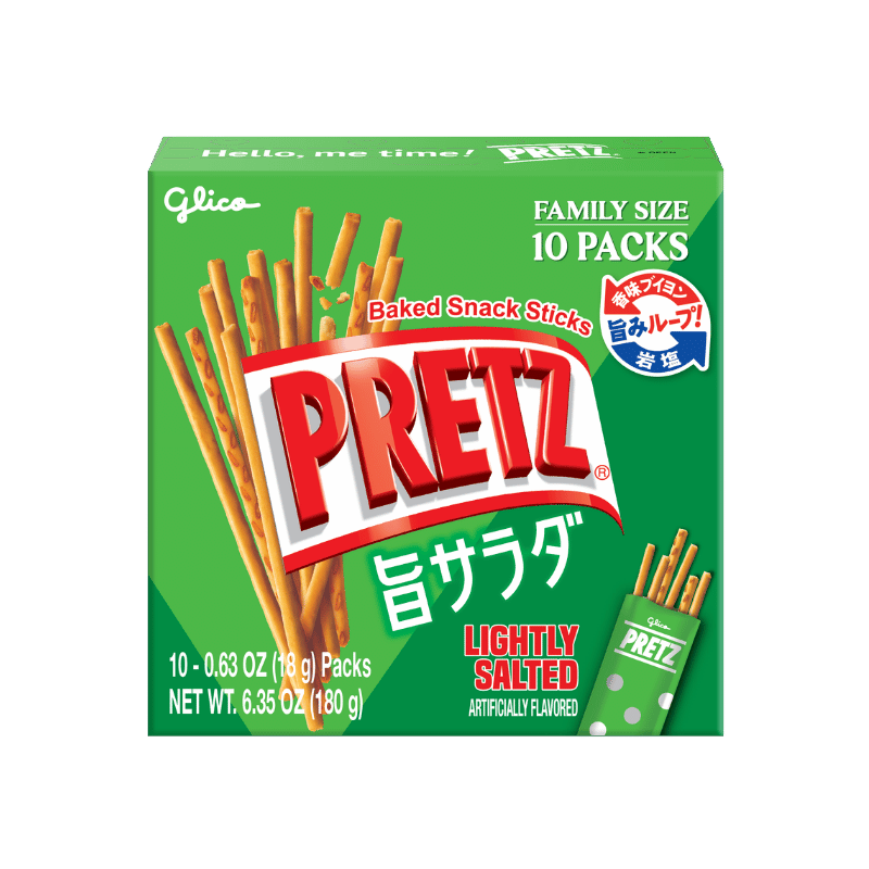 Pretz Lightly Salted - Family Size Front Packaging