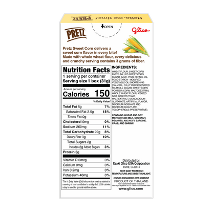PRETZ Sweet Corn 1.09 oz (GMO) - Back