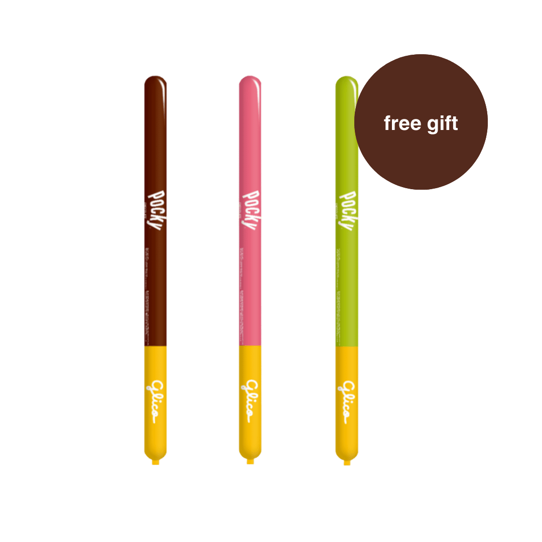Pocky Balloons - Chocolate, Strawberry, and Matcha