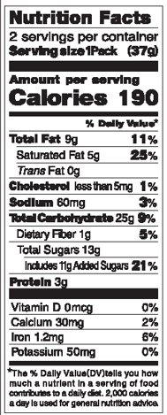 Nutrition Facts Image