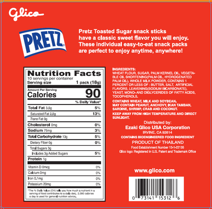 Pretz Toasted Sugar Family Pack - back